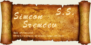 Simeon Sremčev vizit kartica